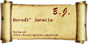 Borsó Jarmila névjegykártya